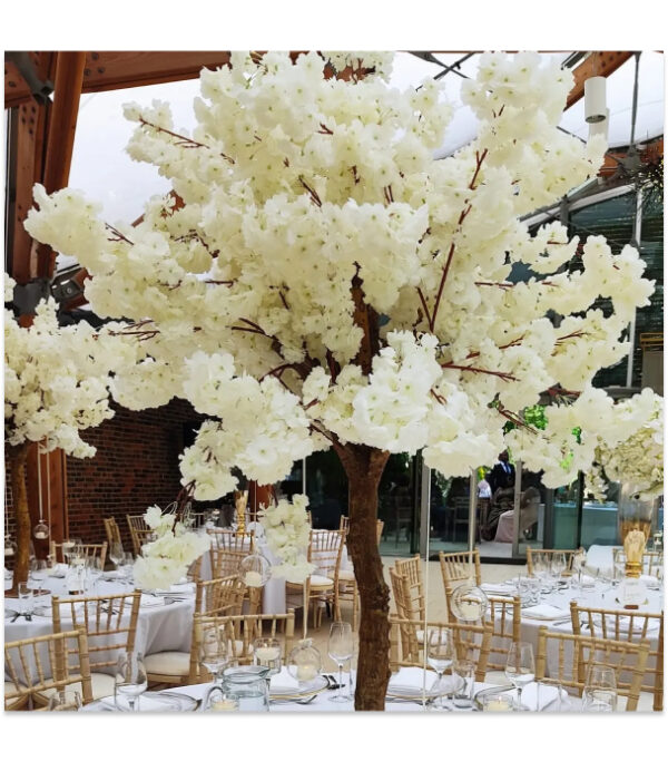 Cherry Blossom Trees - Ivory / White - Image 2